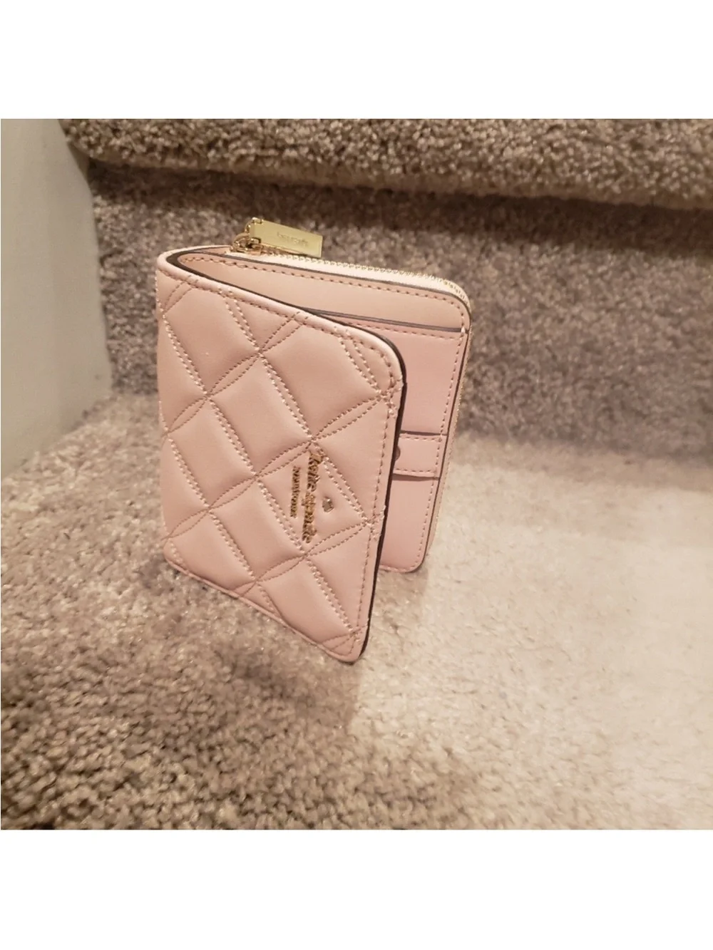 kate spade Blush Pink Quilted Chain Shoulder Bag with Matching Wallet